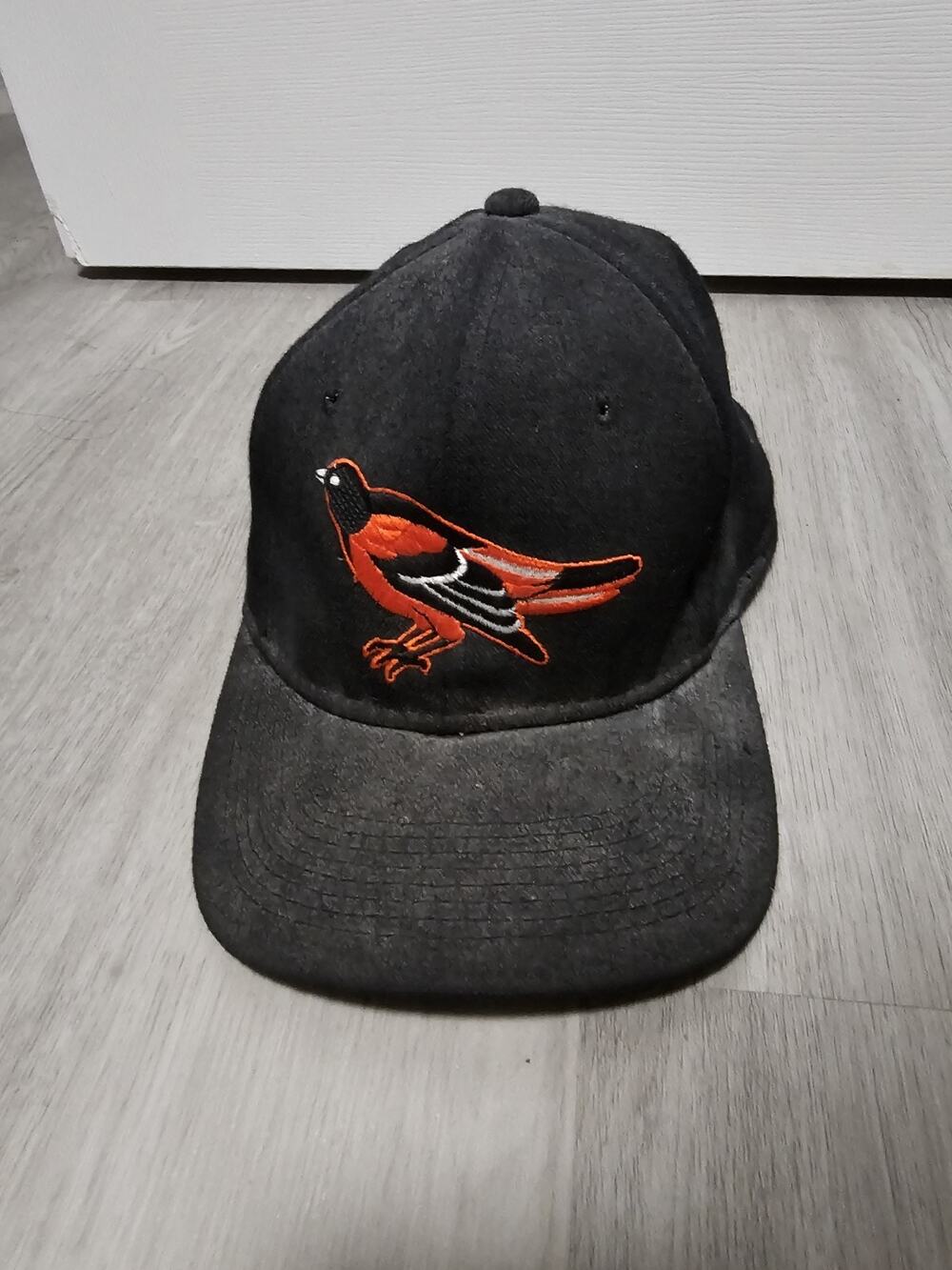 Vintage Baltimore Orioles Hat Cap Fitted Mens 7 1/4 Black MLB New Era 90s